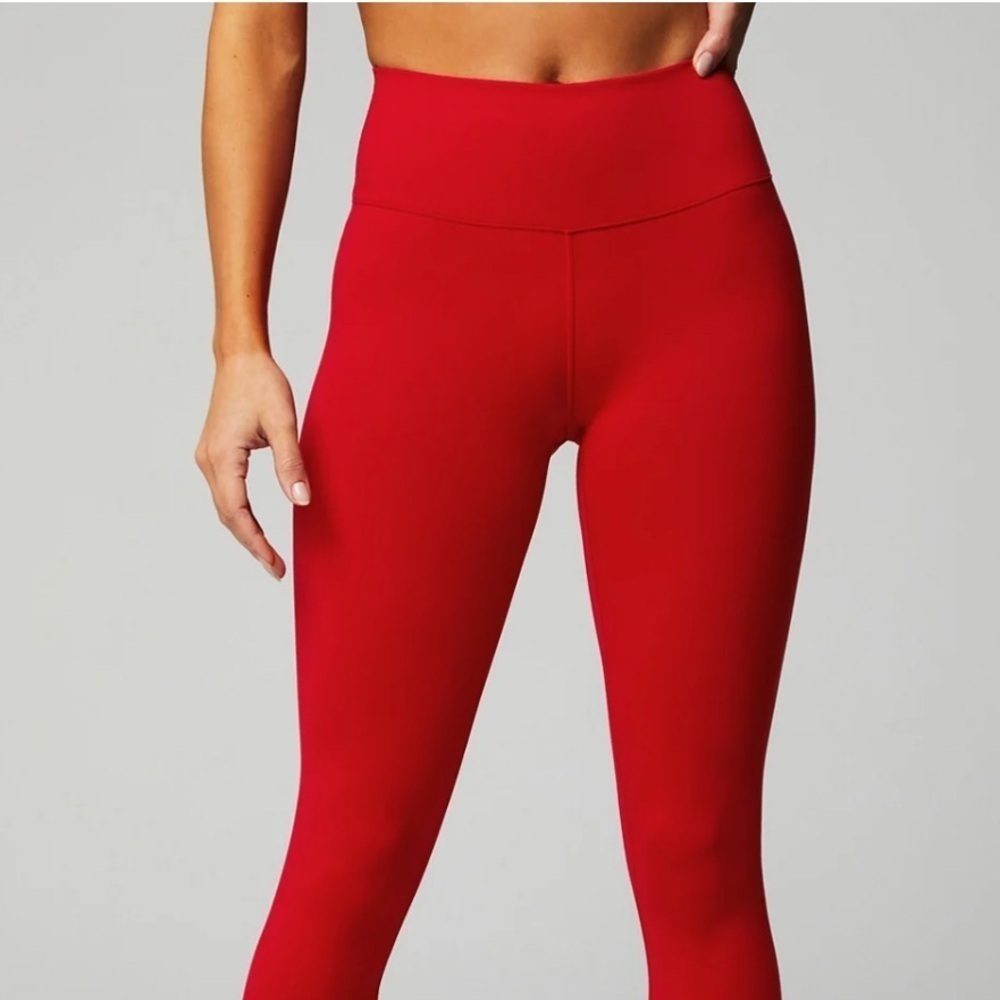 Fabletics Red powerhold 7/8 Leggings size small